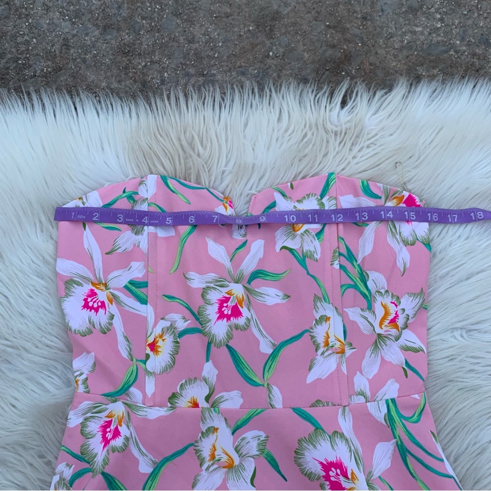 LovPosh Pink Floral Print Mini Dress - Picture 3 of 6